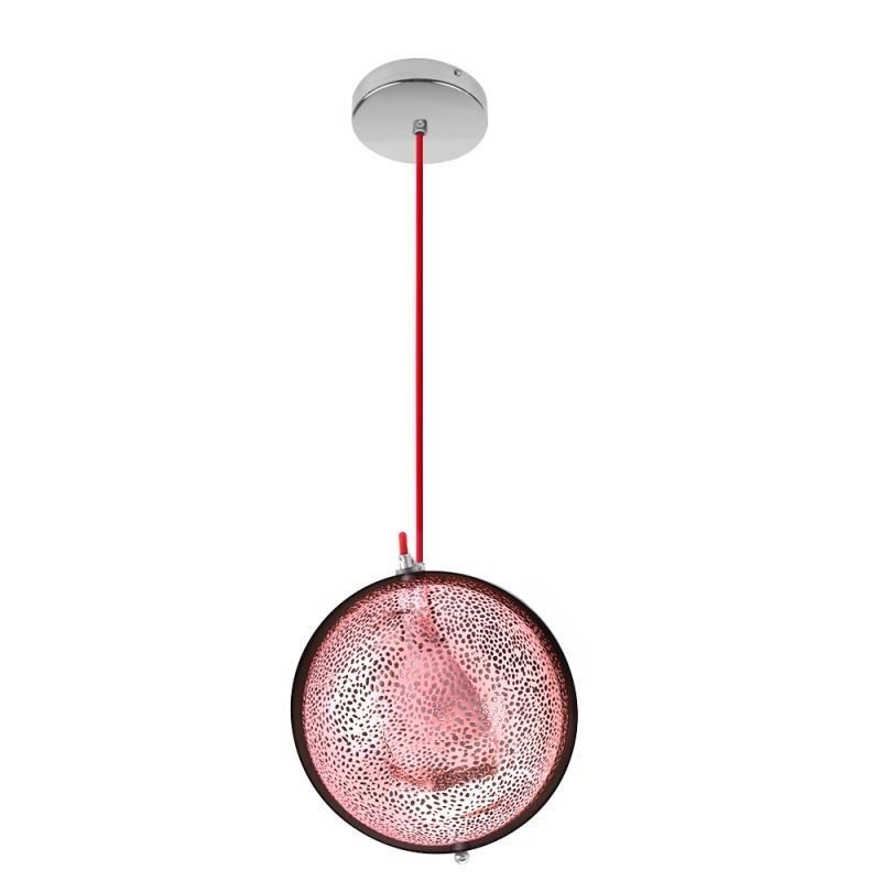 Moderno Rose Gold Pendant Light Half Round Glass Lamp Abajur Luz Decorativa Café