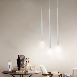 Luminária pendente contemporânea em formato de cilindro, luminária de chuva de meteoros
