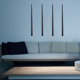 Luminária pendente contemporânea em formato de cilindro, luminária de chuva de meteoros