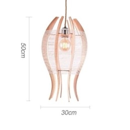 Luminária pendente de madeira estilo nórdico faça você mesmo com peixe