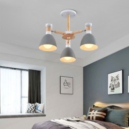 Lustre nórdico Macaron Pendant Light criativo de madeira