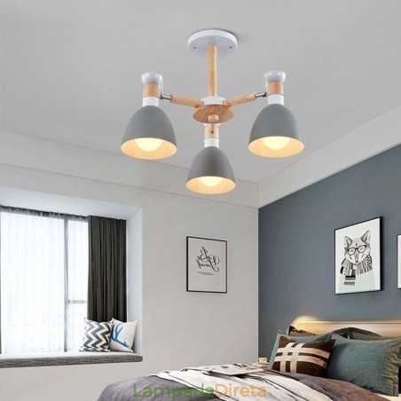 Lustre nórdico Macaron Pendant Light criativo de madeira Lustre nórdico Macaron Pendant Light criativo de madeira