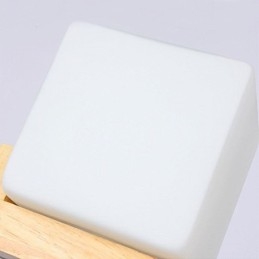 Lustre nórdico de madeira com abajur de vidro e luminária pendente