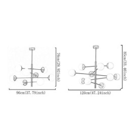 Luminária pendente contemporânea Magic Bean Sputnik Chandelier Lamp