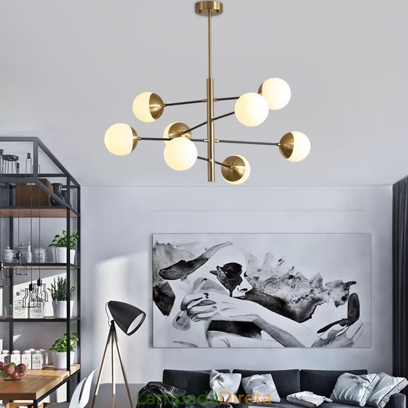 Luminária pendente contemporânea Magic Bean Sputnik Chandelier Lamp
