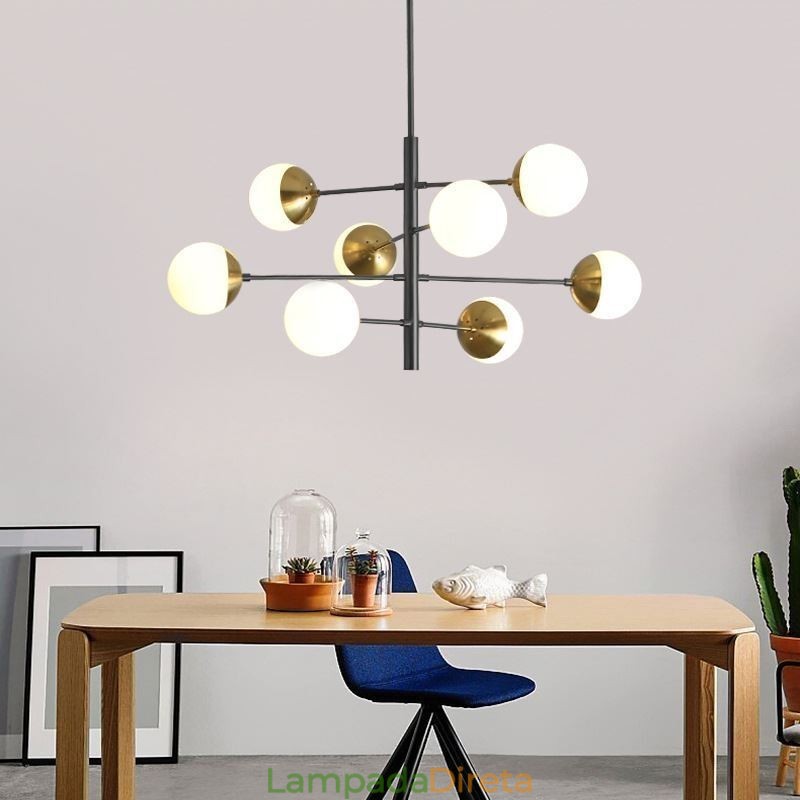 Luminária pendente contemporânea Magic Bean Sputnik Chandelier Lamp