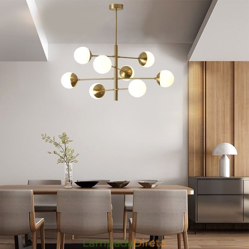 Luminária pendente contemporânea Magic Bean Sputnik Chandelier Lamp