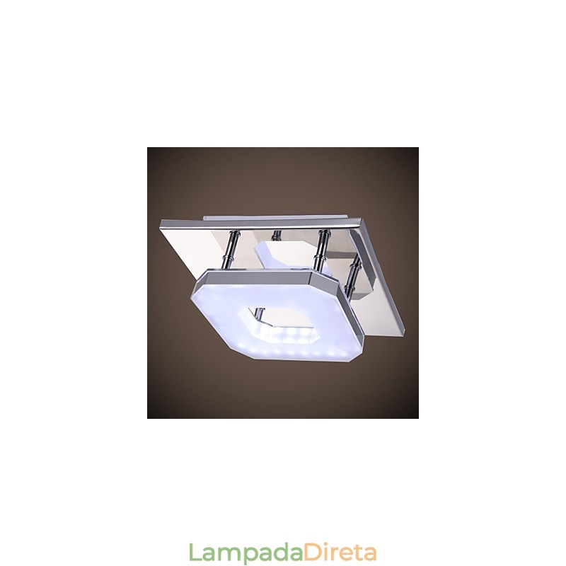 Acrílico Flush Mount 1 luz Moderno Acrílico Galvanoplastia Aço Inoxidável