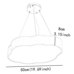 Luminária pendente moderna e simples, luminária de nuvem, desenho animado criativo, iluminação, luz