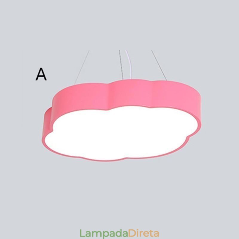 Luminária pendente moderna e simples, luminária de nuvem, desenho animado criativo, iluminação, luz
