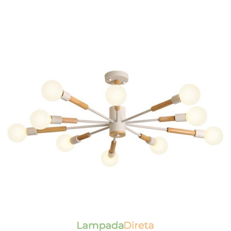 Luminária pendente nórdica criativa Luminária pendente de tronco de feijão mágico