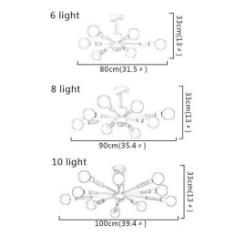 Luminária pendente nórdica criativa Luminária pendente de tronco de feijão mágico