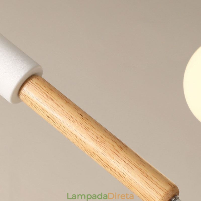 Luminária pendente nórdica criativa Luminária pendente de tronco de feijão mágico