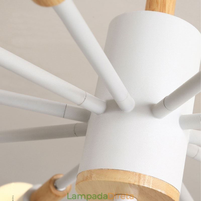 Luminária pendente nórdica criativa Luminária pendente de tronco de feijão mágico