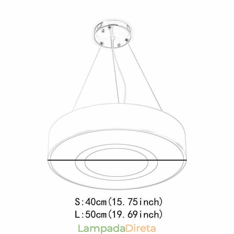 Luminária pendente moderna e exclusiva, luminária redonda, iluminação simples e quente