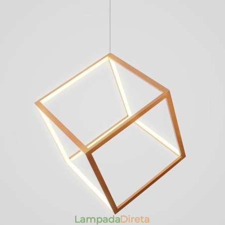 Luminária pendente pós-moderna geométrica dourada Luminária pendente pós-moderna geométrica dourada