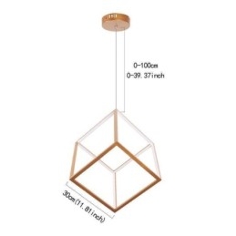 Luminária pendente pós-moderna geométrica dourada