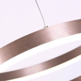 Luminária pendente desenho artesanato 3 anéis lâmpada 80+60+40cm
