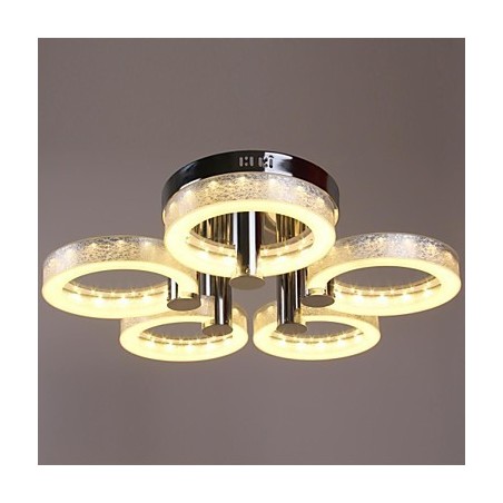 Lustre de acrílico com 5 luzes (acabamento cromado) Lustre de acrílico com 5 luzes (acabamento cromado)
