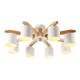 Luminária pendente nórdica de tronco Macaron
