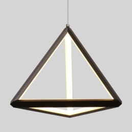 Luminária pendente pós-moderna, luz geométrica triangular, iluminação criativa de lâmpada
