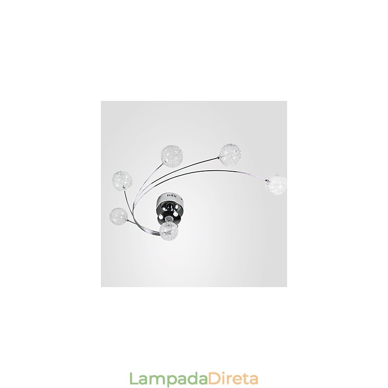Luminária de teto moderna Living Lâmpadas incluídas 6 luzes
