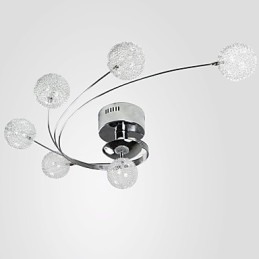 Luminária de teto moderna Living Lâmpadas incluídas 6 luzes
