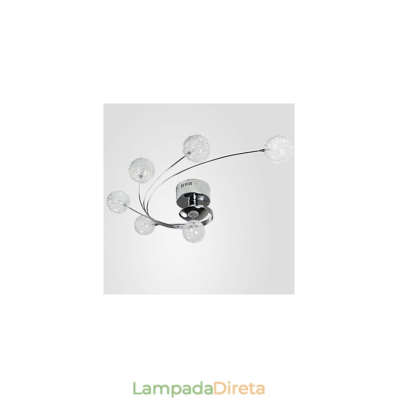 Luminária de teto moderna Living Lâmpadas incluídas 6 luzes