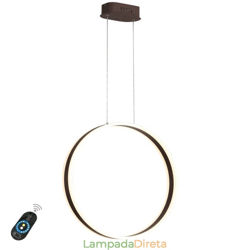 Luminária pendente nórdica em acrílico em formato de anel