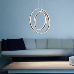 Luminária pendente nórdica em acrílico em formato de anel