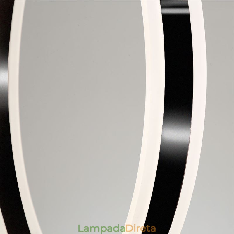 Luminária pendente nórdica em acrílico em formato de anel