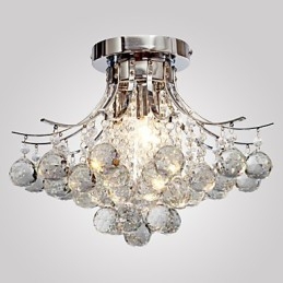 Lustre Moderno Cristal 3 Luzes