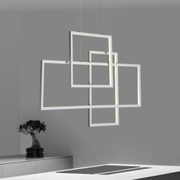 Luminária pendente nórdica Luminária pendente quadrada geométrica