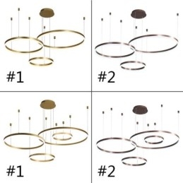 Luminária pendente pós-moderna em acrílico com formato de anel