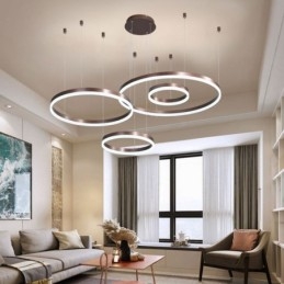 Luminária pendente pós-moderna em acrílico com formato de anel