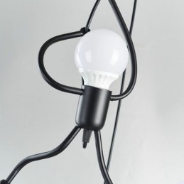 Luminária pendente moderna e simples em forma de homenzinho, luminária criativa