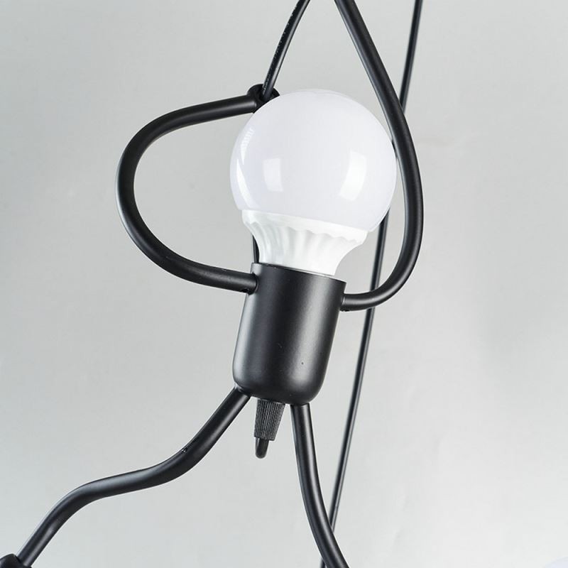 Luminária pendente moderna e simples em forma de homenzinho, luminária criativa