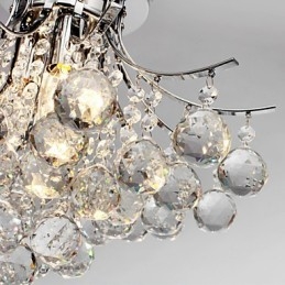 Lustre Moderno Cristal 3 Luzes