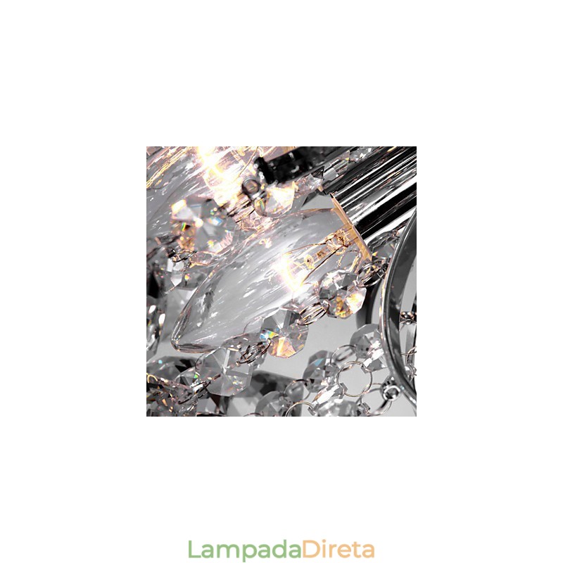 Lustre Moderno Cristal 3 Luzes