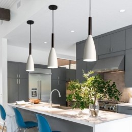Luminária pendente moderna, design especial e simples, lâmpada de luz