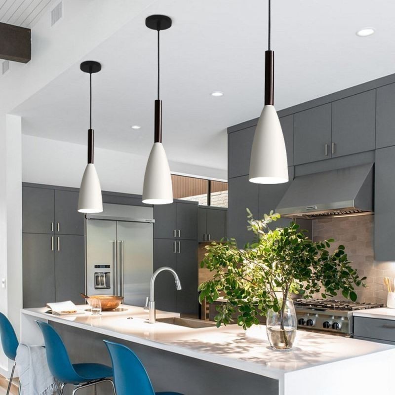 Luminária pendente moderna, design especial e simples, lâmpada de luz