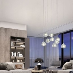Lustre de cristal moderno com pingente de luz, luminária para iluminação doméstica