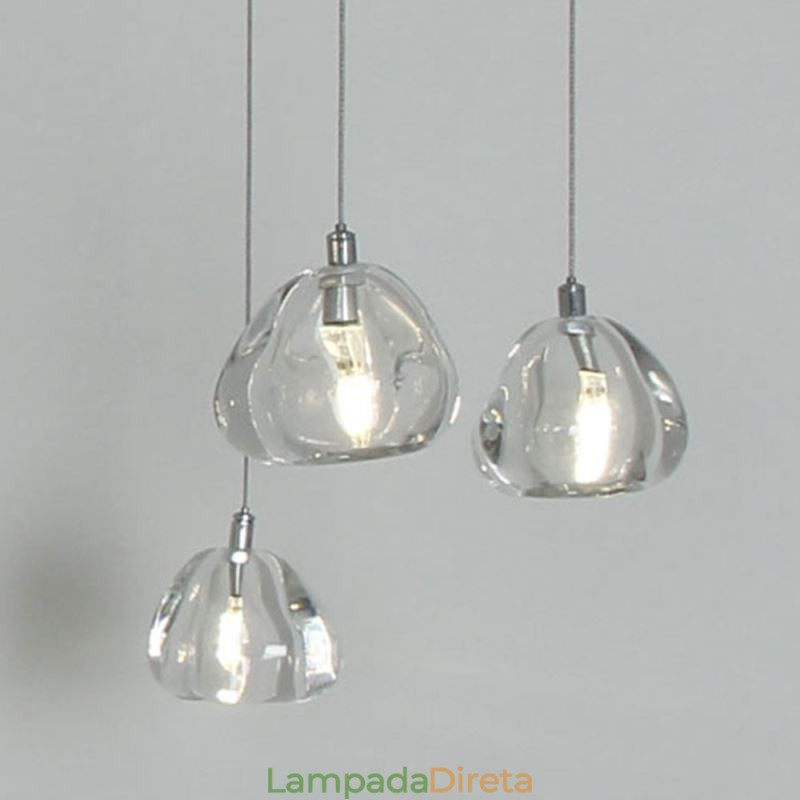 Lustre de cristal moderno com pingente de luz, luminária para iluminação doméstica