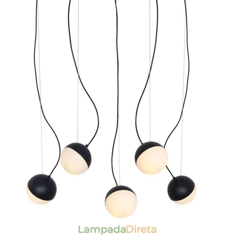 Luminária pendente nórdica em formato de círculo criativo