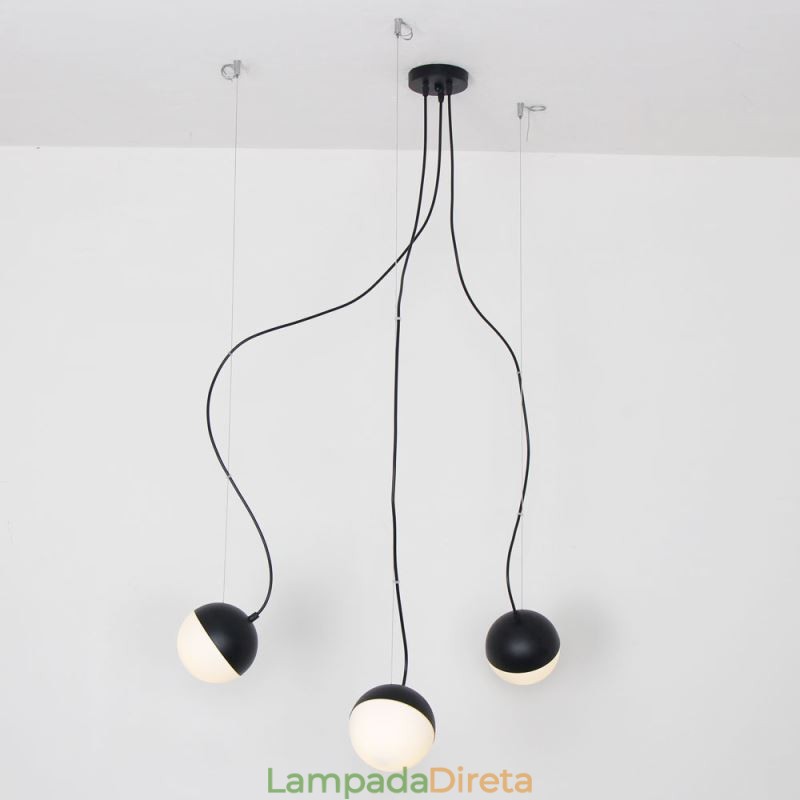 Nordic Ball Cluster Pendant Light Moderno Criativo Forma Redonda Lâmpada Iluminação