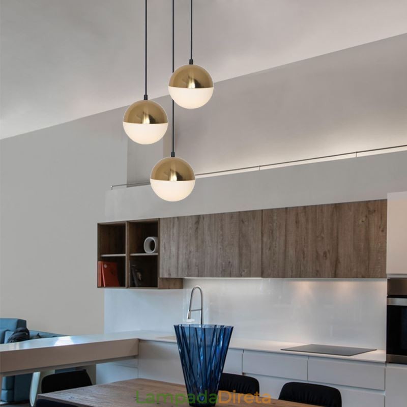 Nordic Ball Cluster Pendant Light Moderno Criativo Forma Redonda Lâmpada Iluminação