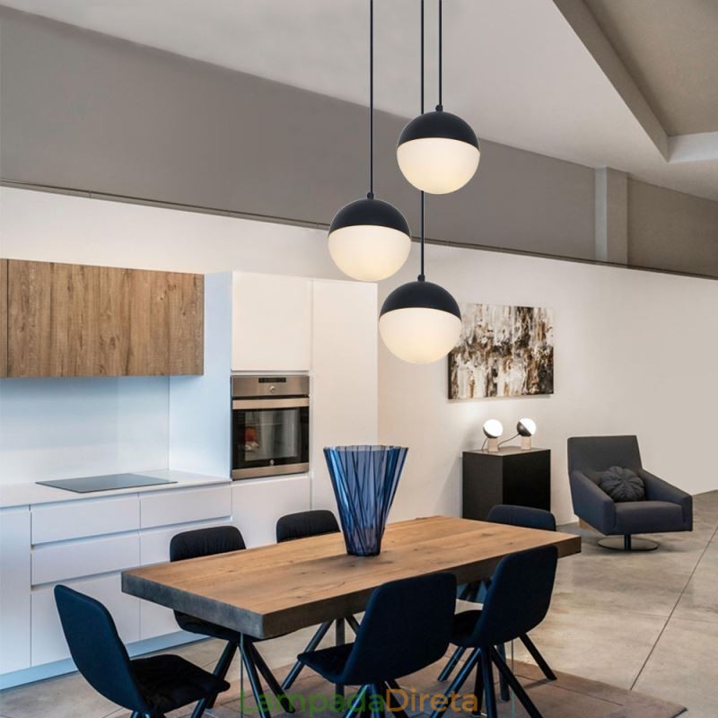 Nordic Ball Cluster Pendant Light Moderno Criativo Forma Redonda Lâmpada Iluminação