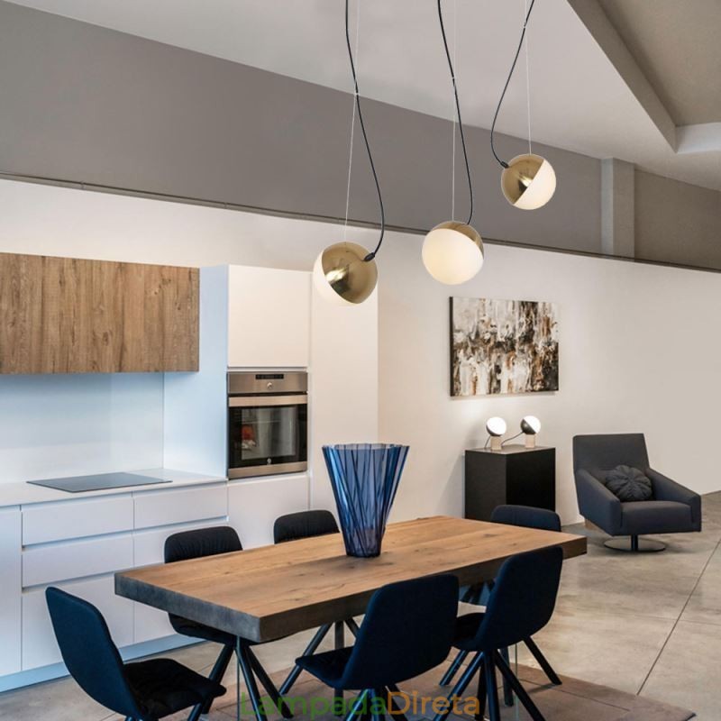 Nordic Ball Cluster Pendant Light Moderno Criativo Forma Redonda Lâmpada Iluminação
