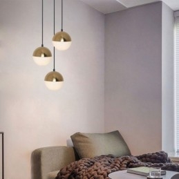 Nordic Ball Cluster Pendant Light Moderno Criativo Forma Redonda Lâmpada Iluminação
