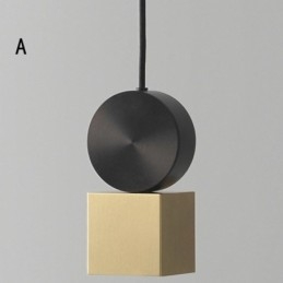 Luminária pendente moderna nórdica de acrílico, luminária geométrica de iluminação